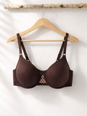 Olga Dark Brown Women's Bra | 38D
